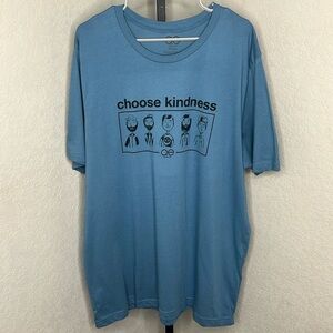 629 - Queer Eye NWT Blue “Choose Kindness” Graphic T-Shirt, Size XXL